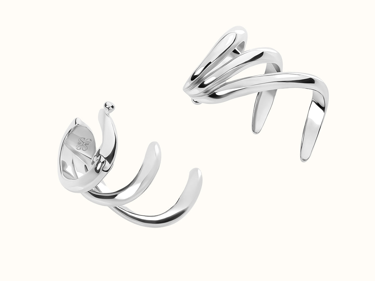 Seen Earring - White Gold Detail #Metal_White Gold