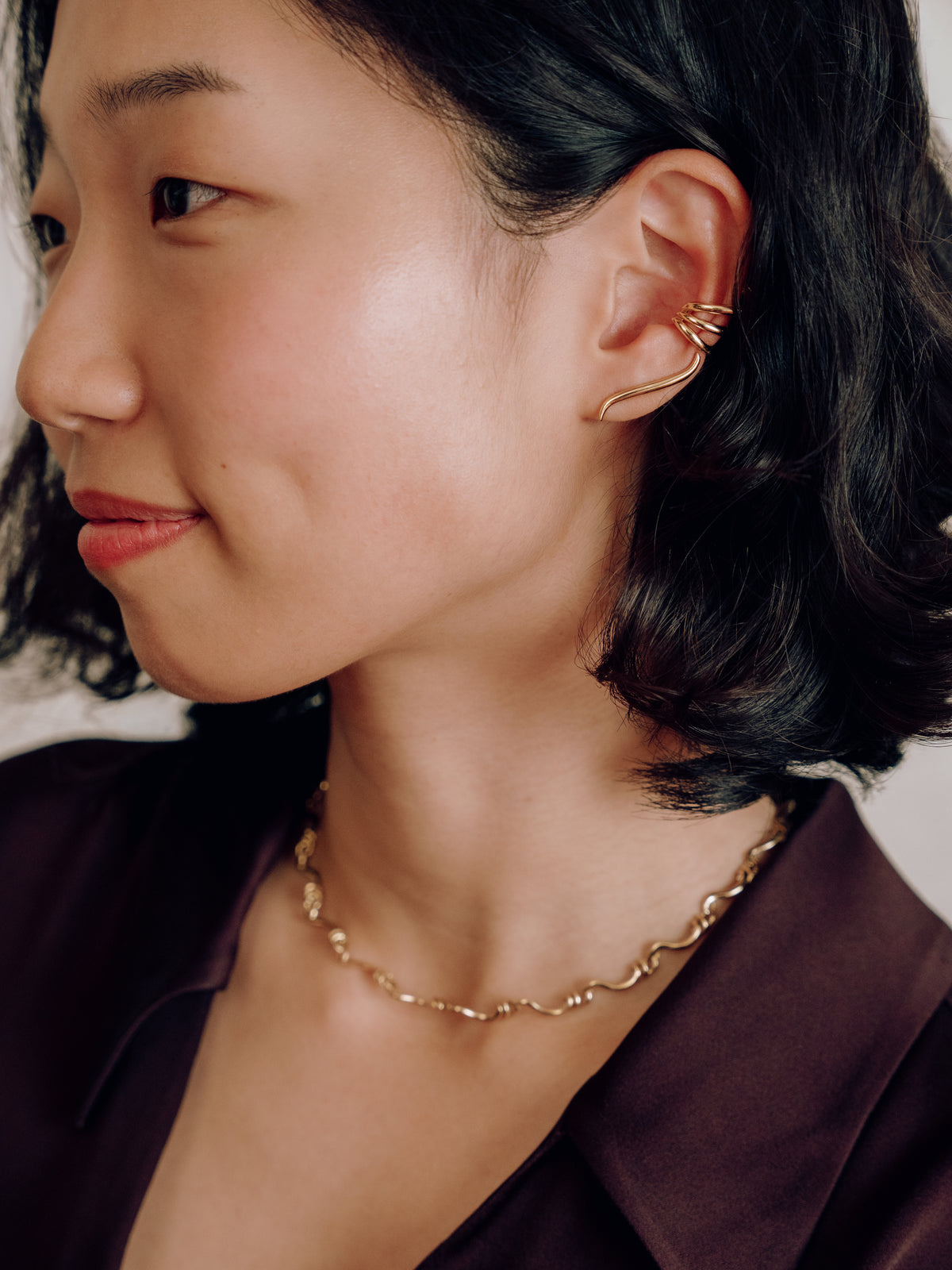 Seen Earring - Yellow Gold #Metal_Yellow Gold