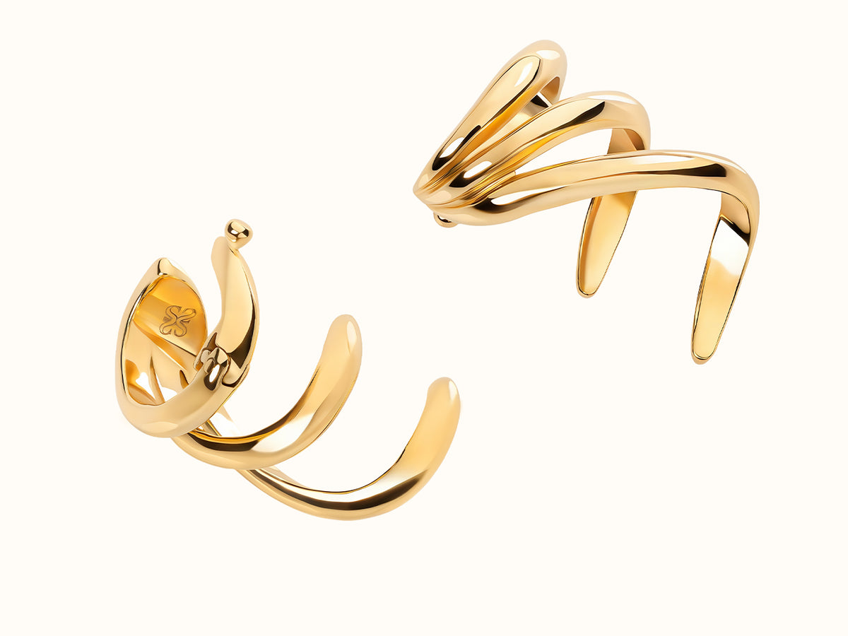 Seen Earring - Yellow Gold #Metal_Yellow Gold