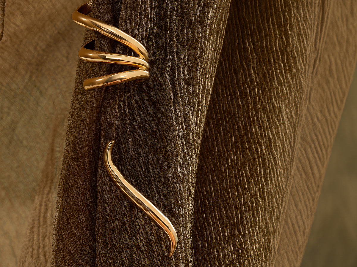 Seen Earring - Yellow Gold #Metal_Yellow Gold