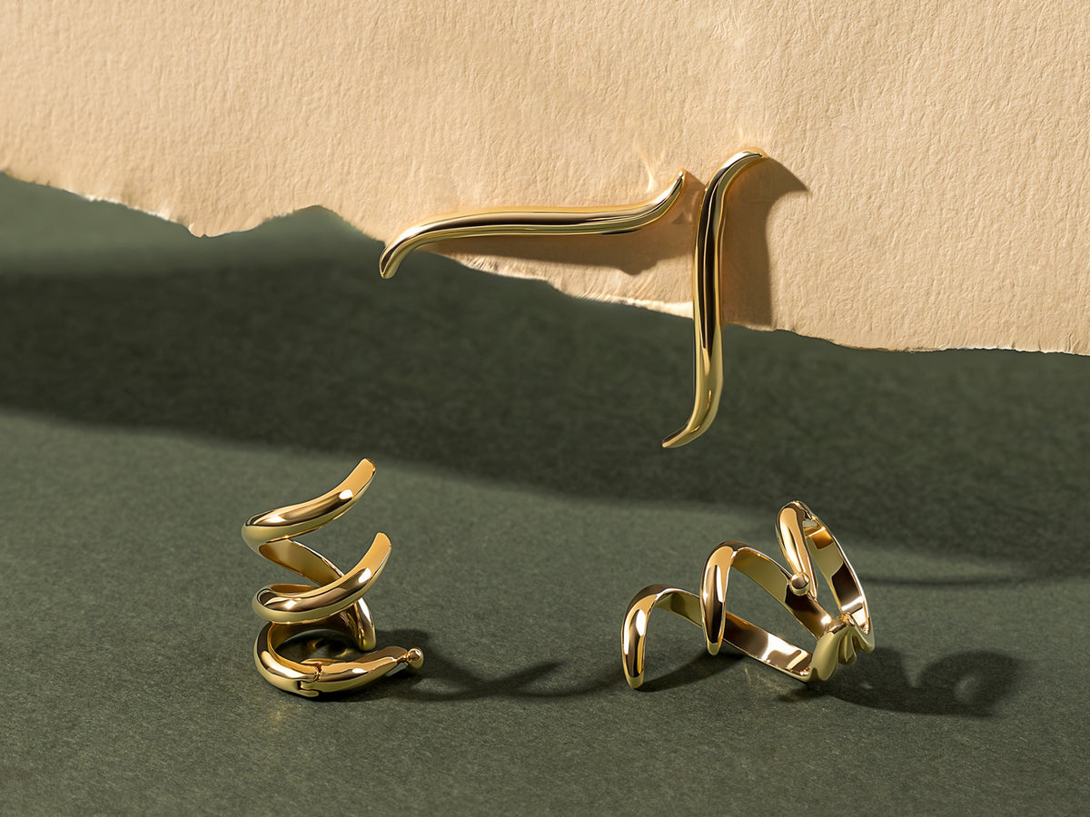 Seen Earring - Yellow Gold #Metal_Yellow Gold